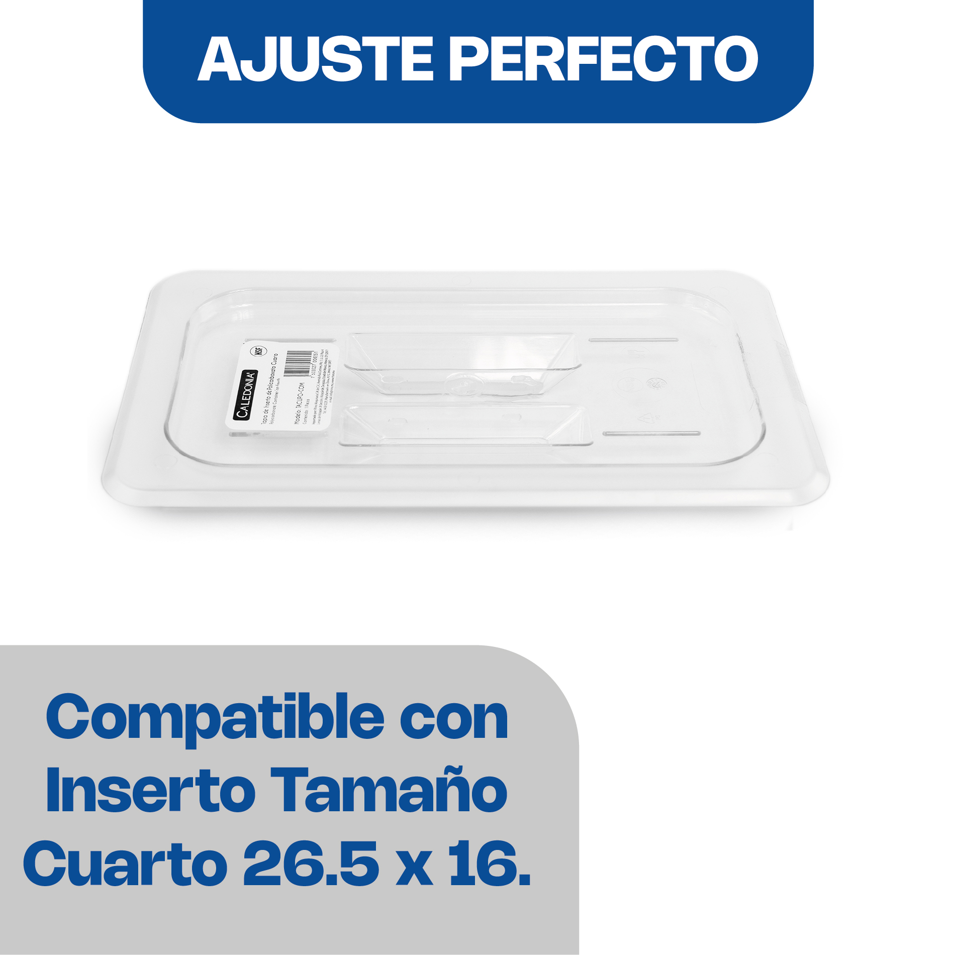 Tapa para Inserto de Policarbonato Cuarto