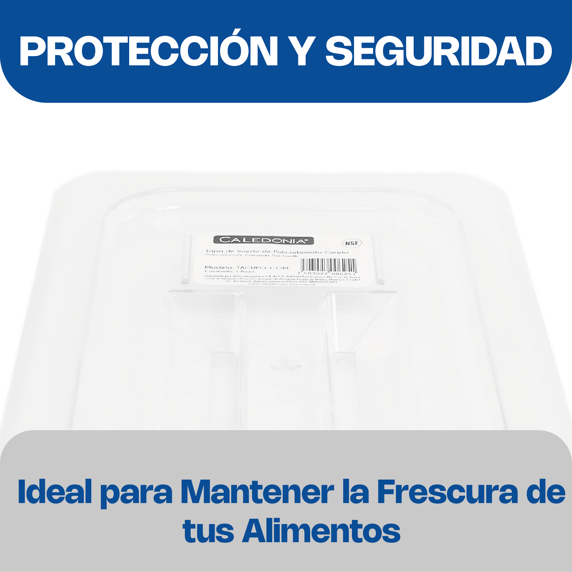 Tapa para Inserto de Policarbonato Cuarto