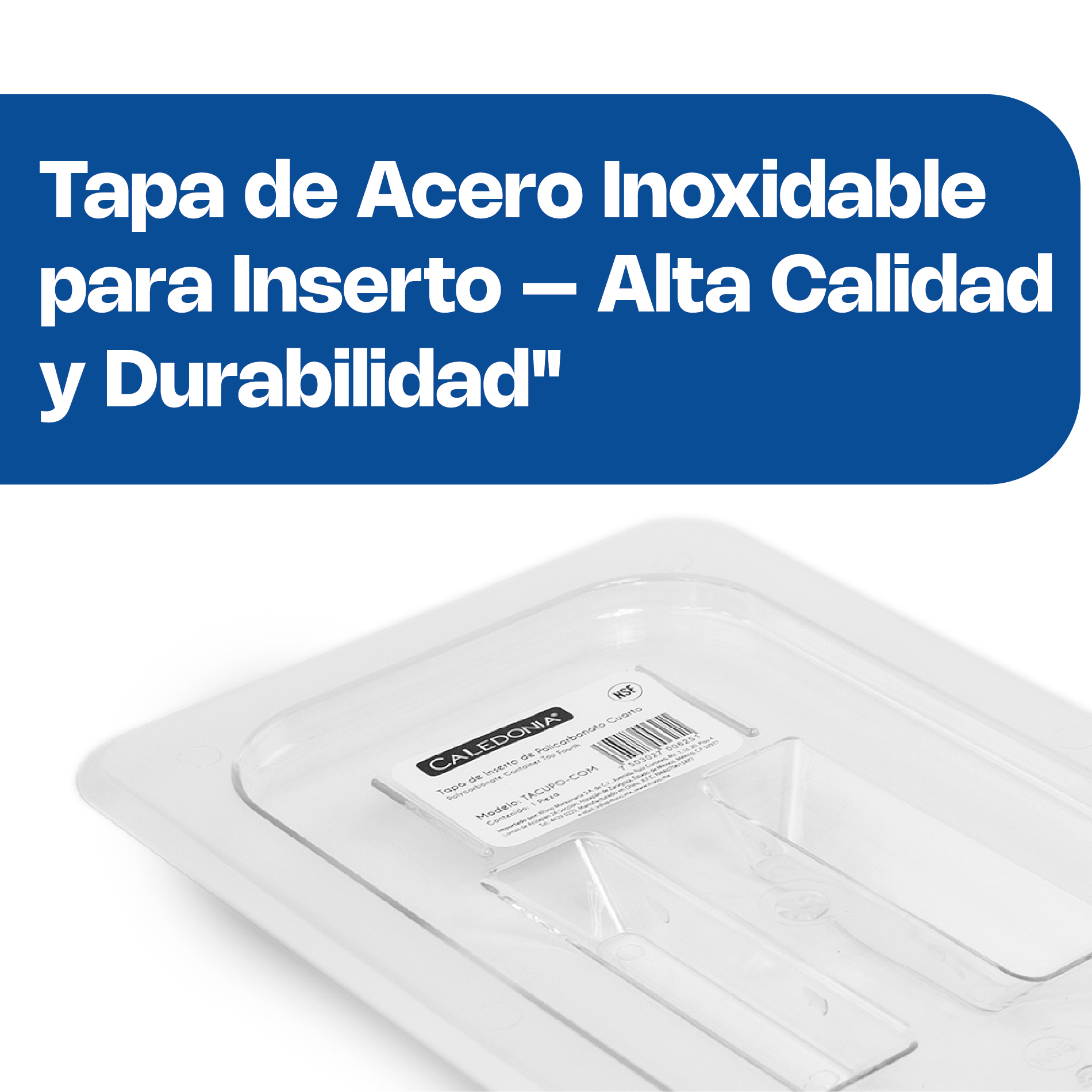 Tapa para Inserto de Policarbonato Cuarto