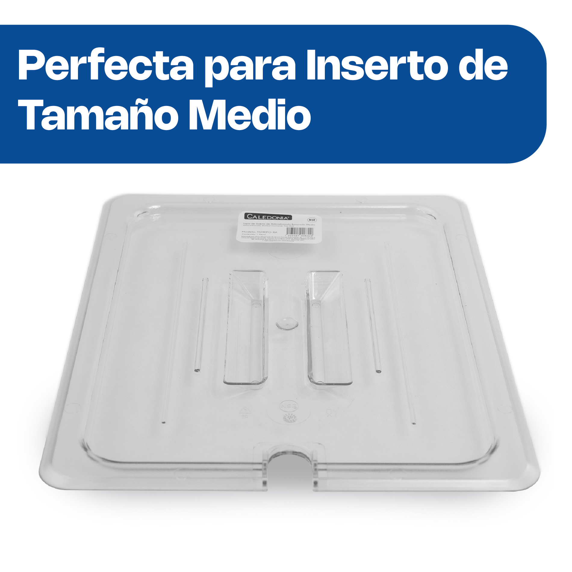 Tapa Ranurada para Inserto de Policarbonato Medio