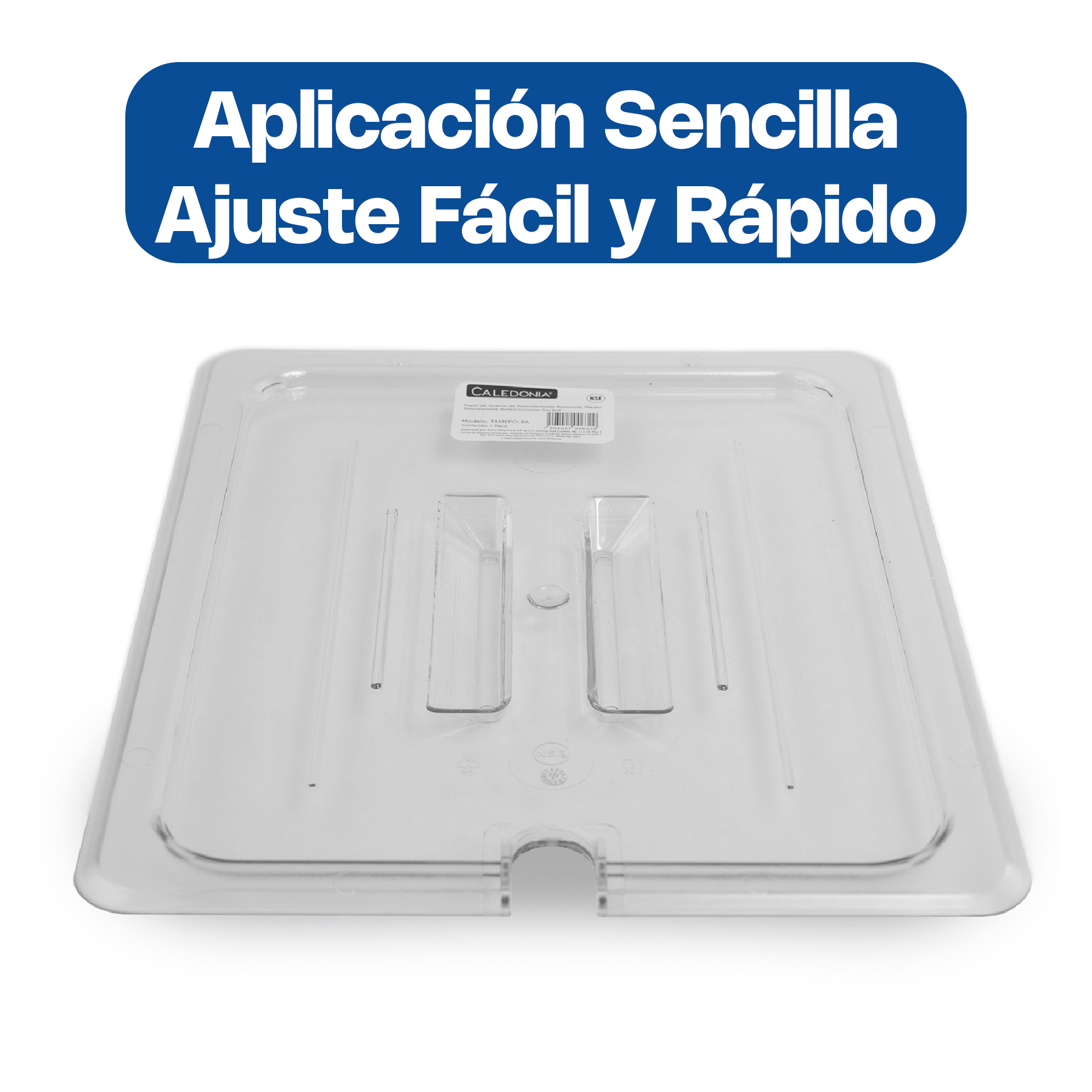 Tapa Ranurada para Inserto de Policarbonato Medio