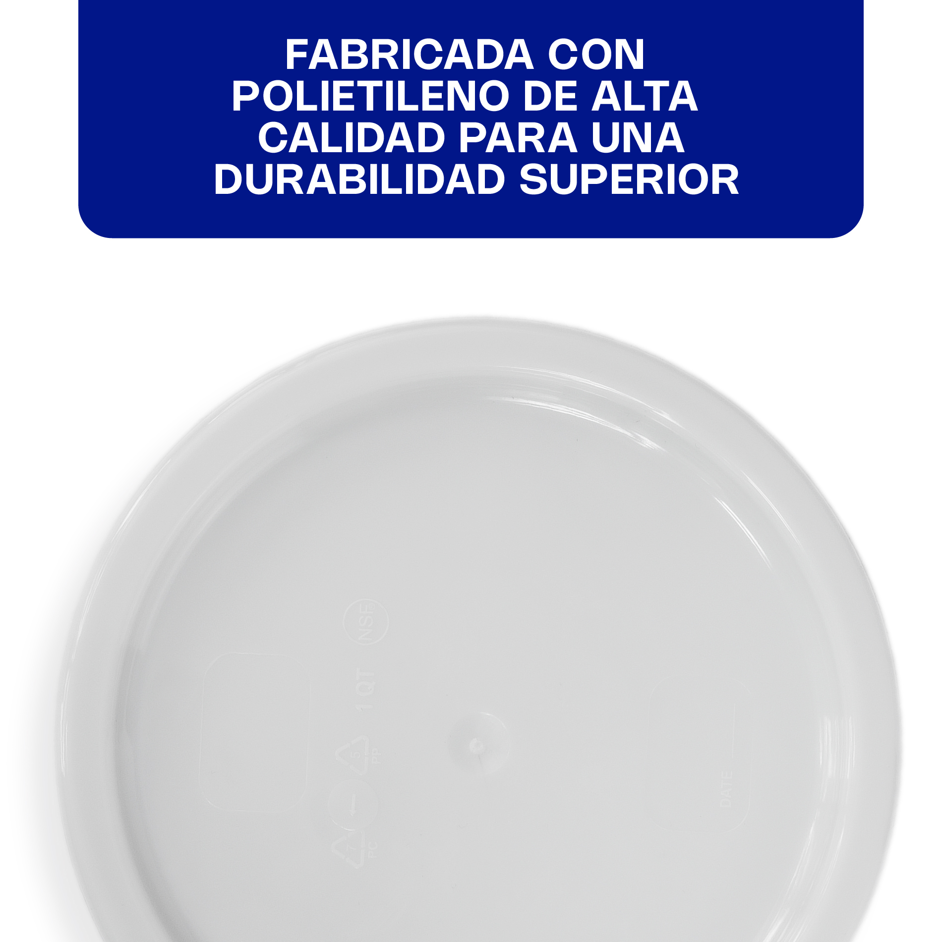 Tapa Redonda de Polietileno 2 y 4 qt