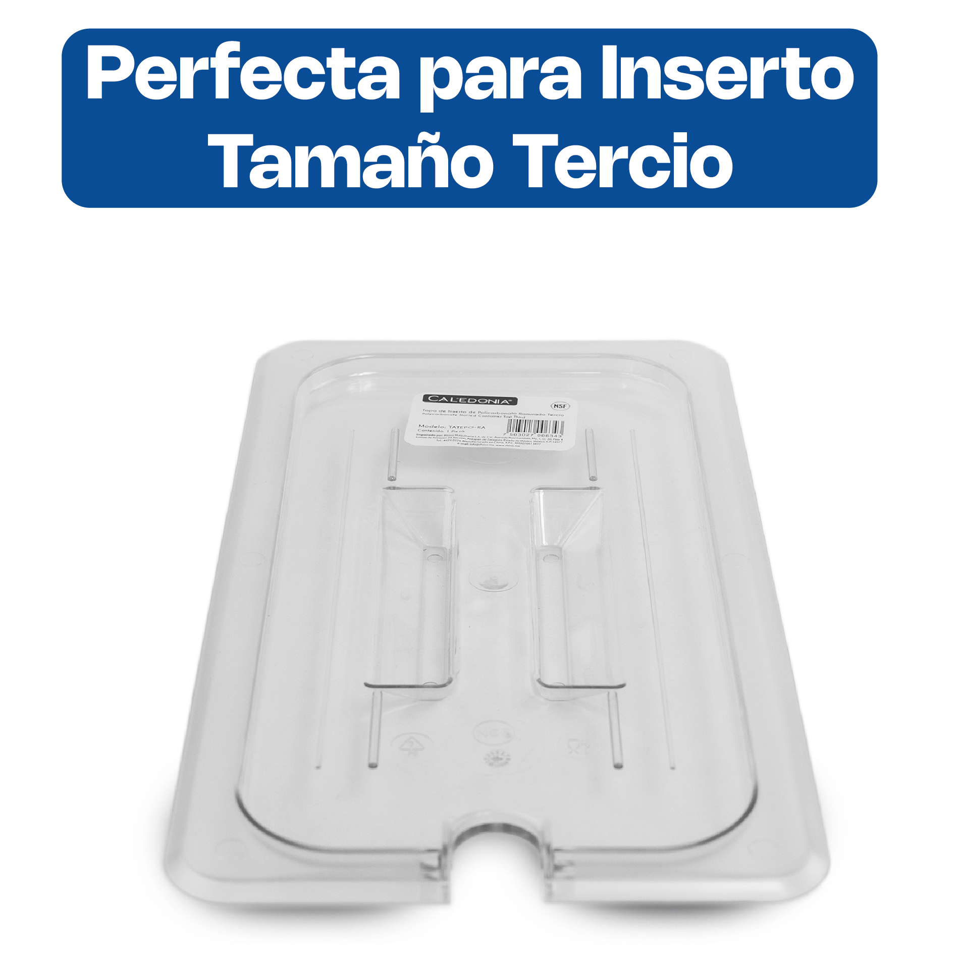 Tapa Ranurada para Inserto de Policarbonato Tercio