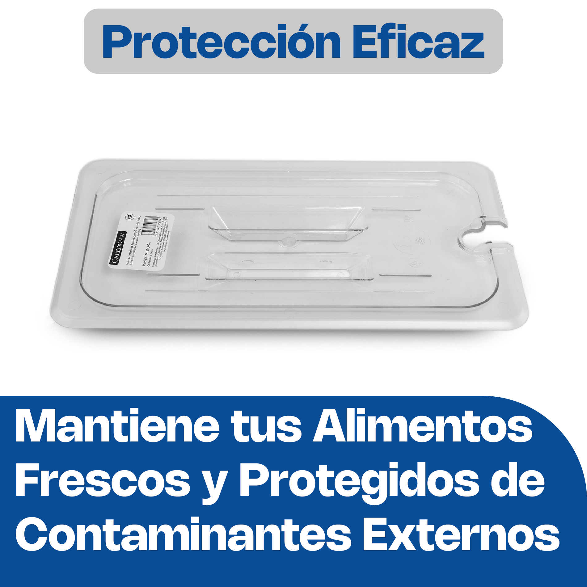 Tapa Ranurada para Inserto de Policarbonato Tercio