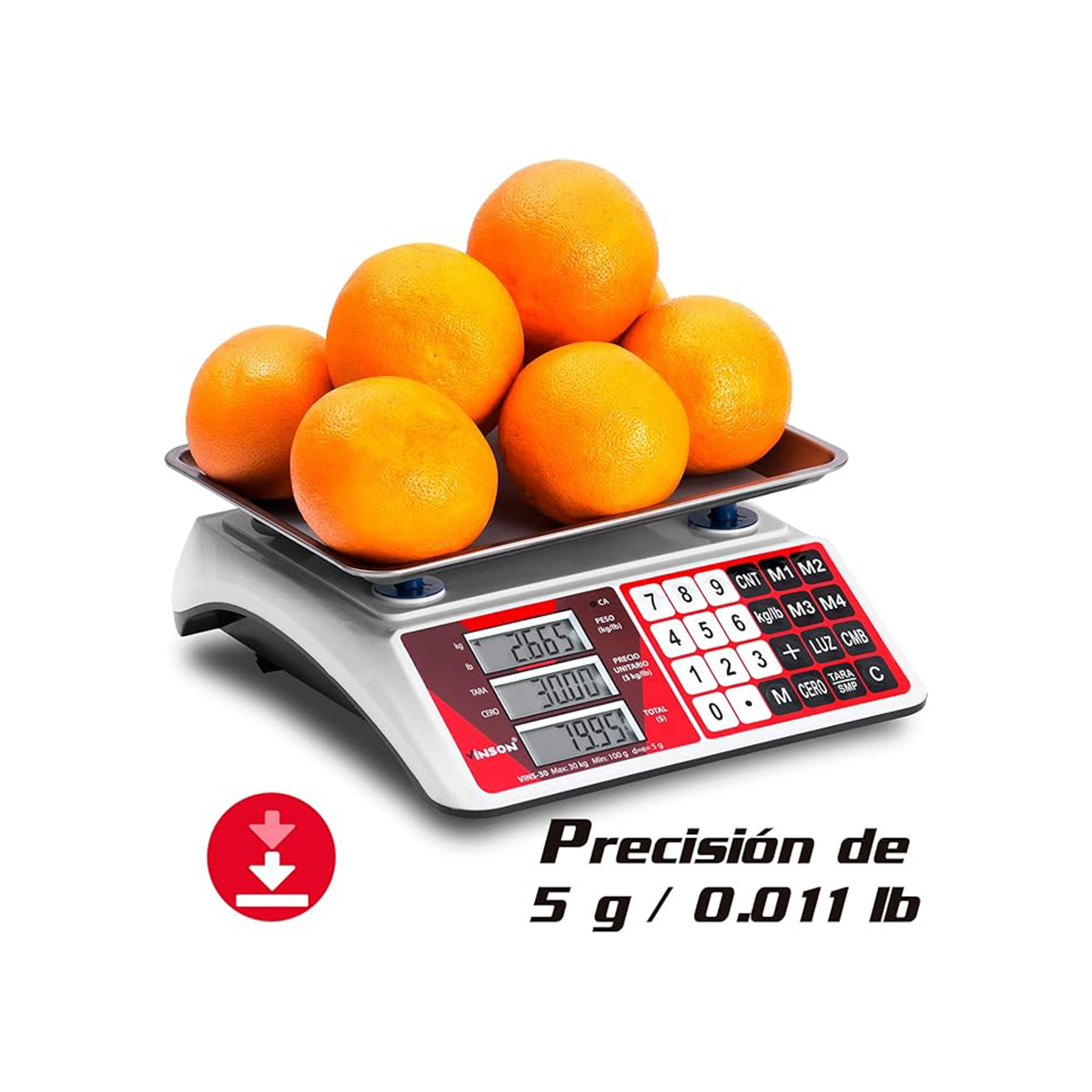 Báscula Electrónica Multifunciones 30 kg