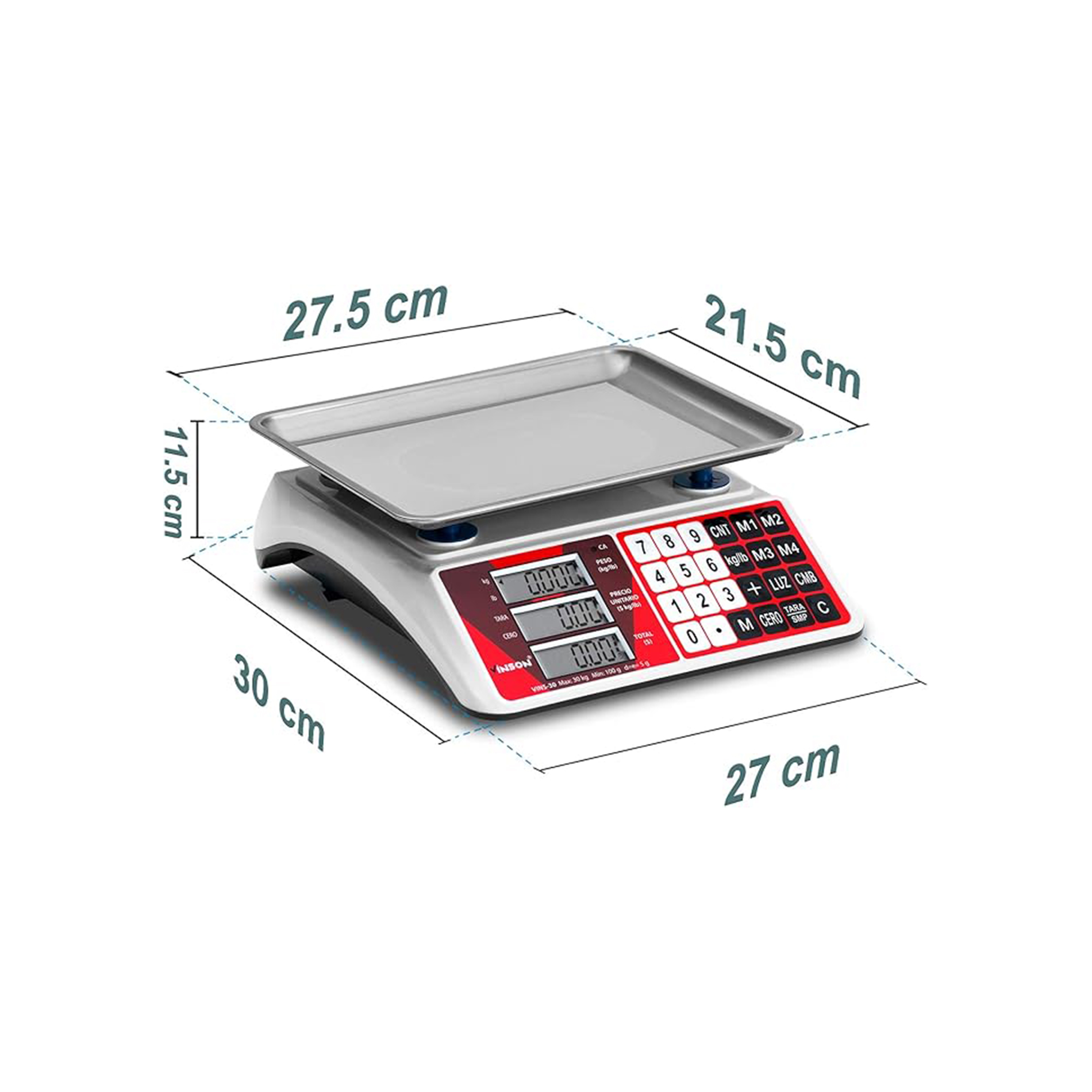 Báscula Electrónica Multifunciones 30 kg
