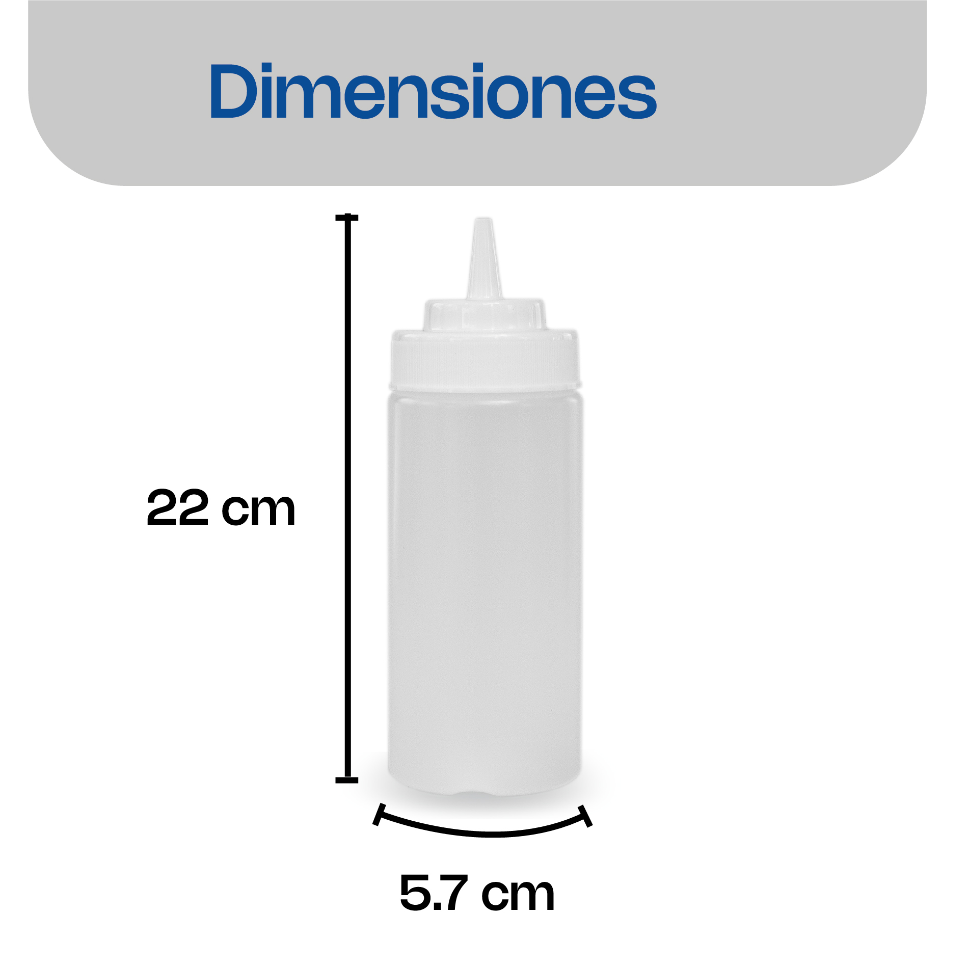 Recipiente Transparente para Aderezo 12 oz