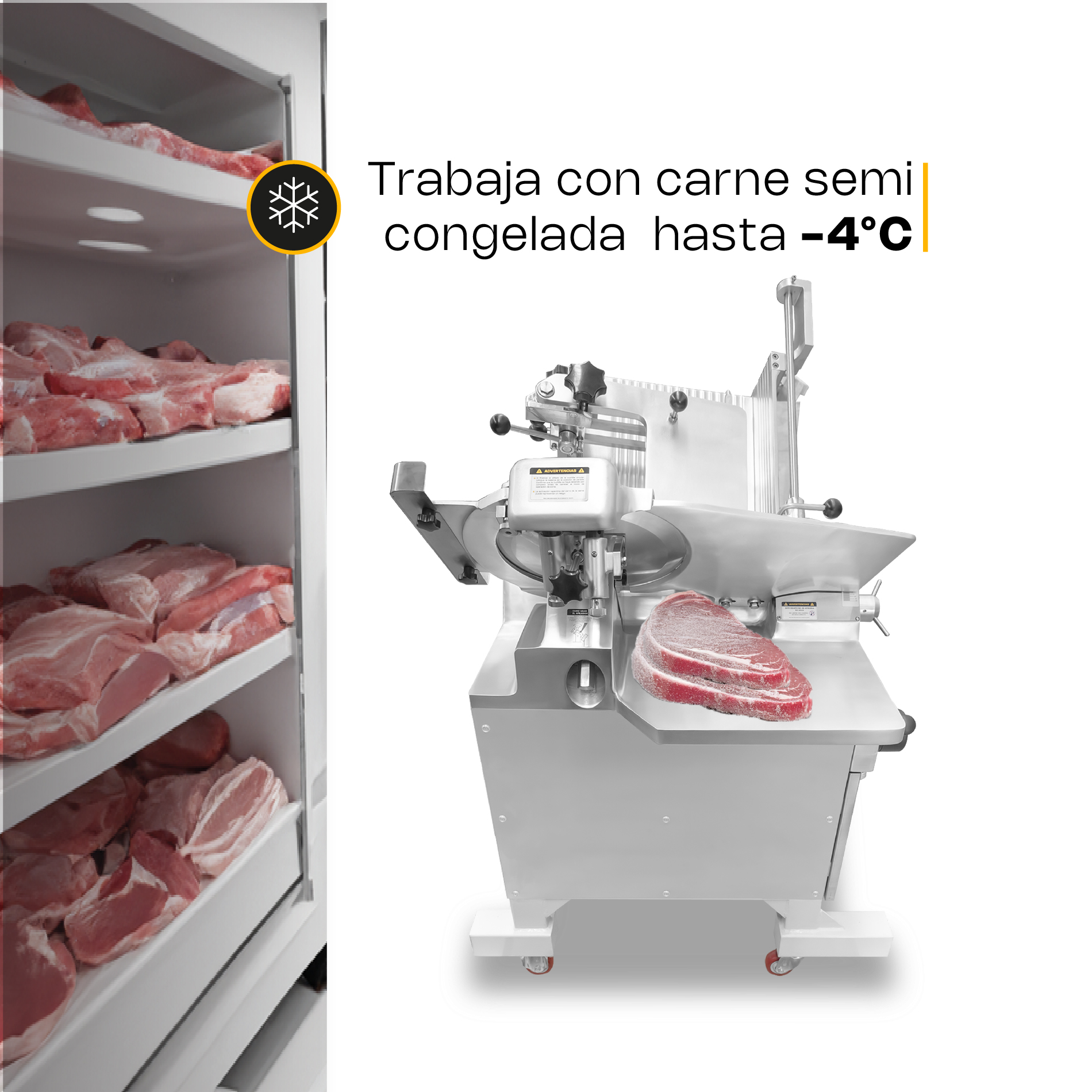 Rebanadora Automática para Carne Semi Congelada 363 mm