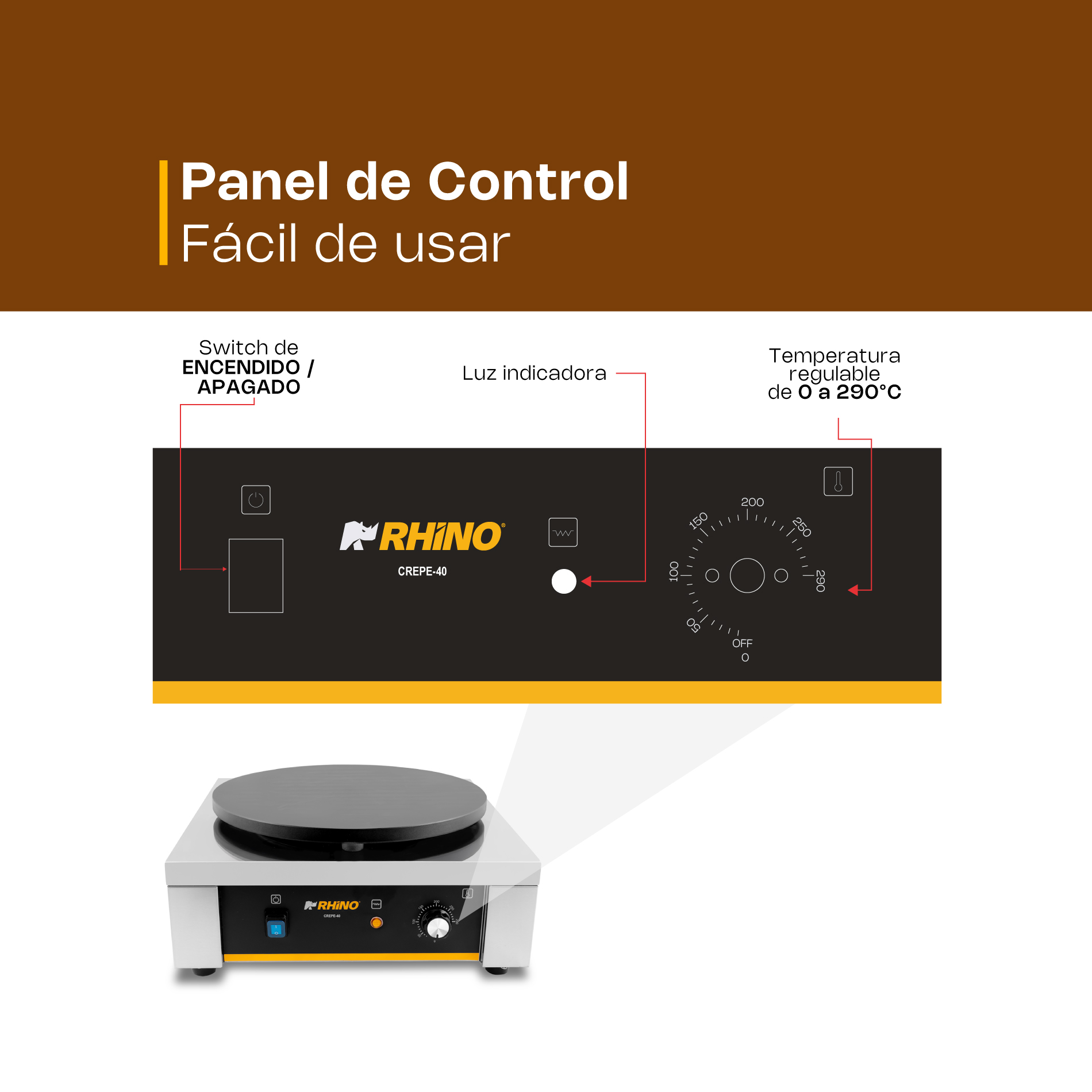 Crepera Eléctrica 2,000 W