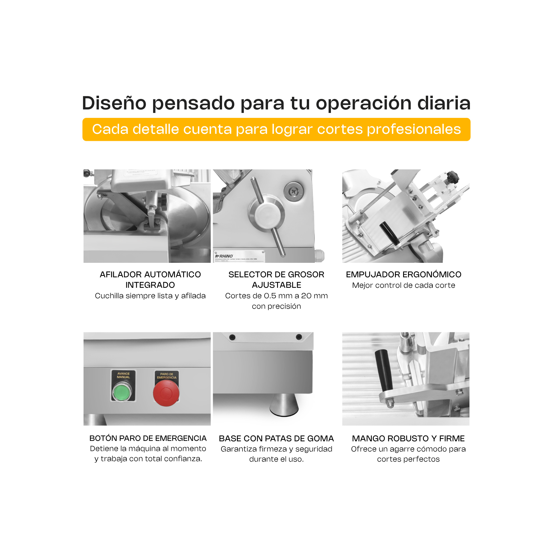 Rebanadora de Carne Semi Congelada 350 mm