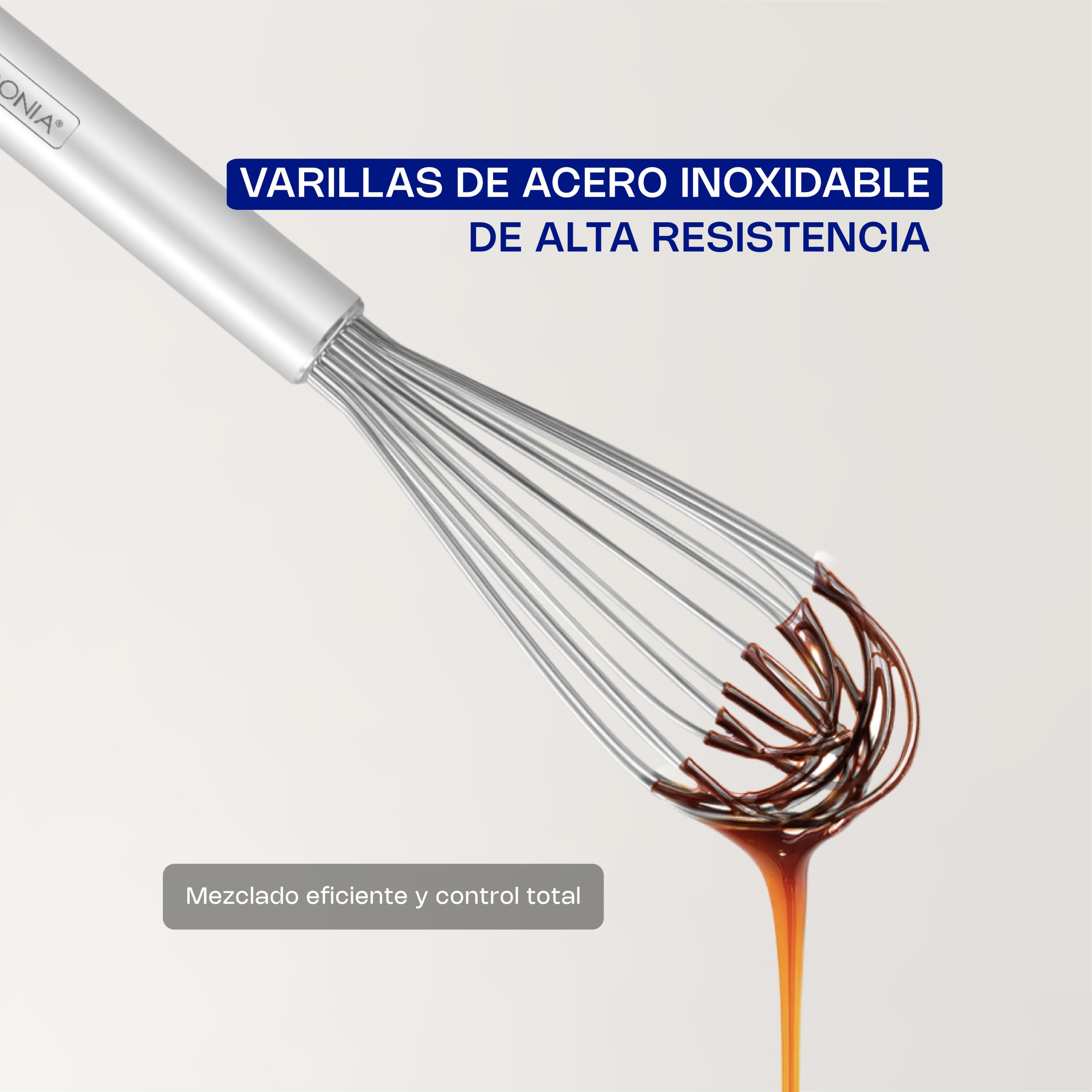 Batidor Francés de Acero Inoxidable 12"