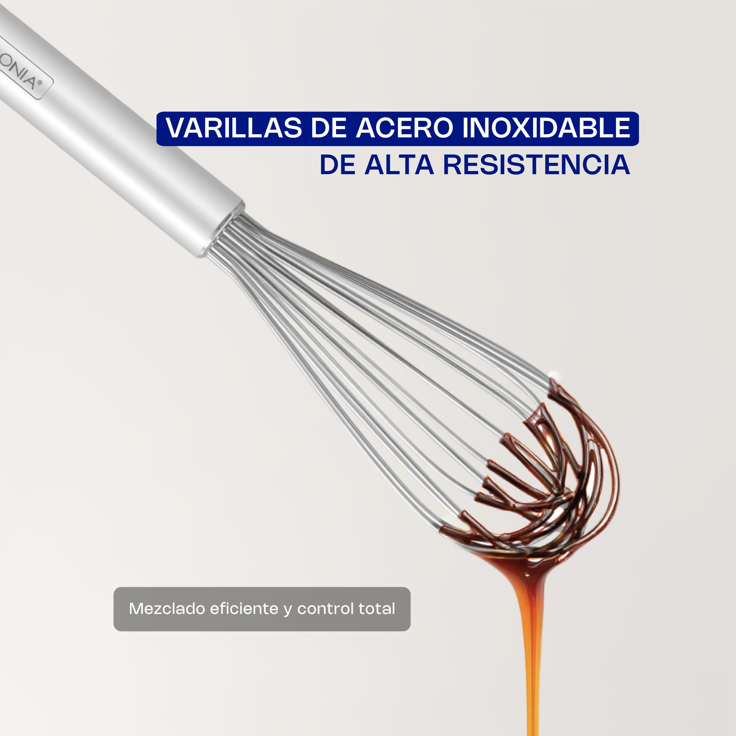 Batidor Francés de Acero Inoxidable 16"