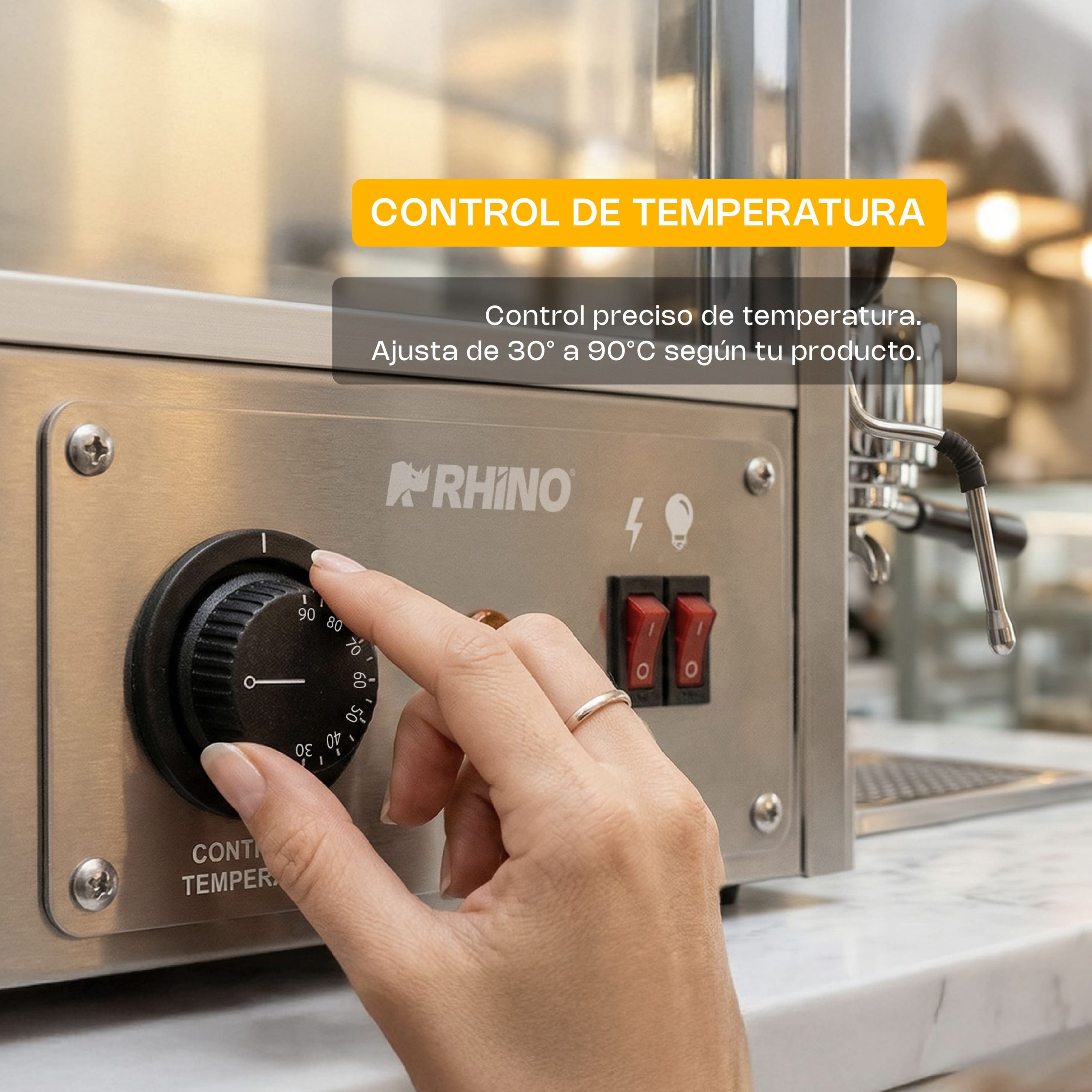 Vitrina Caliente sobre Mostrador 120 L