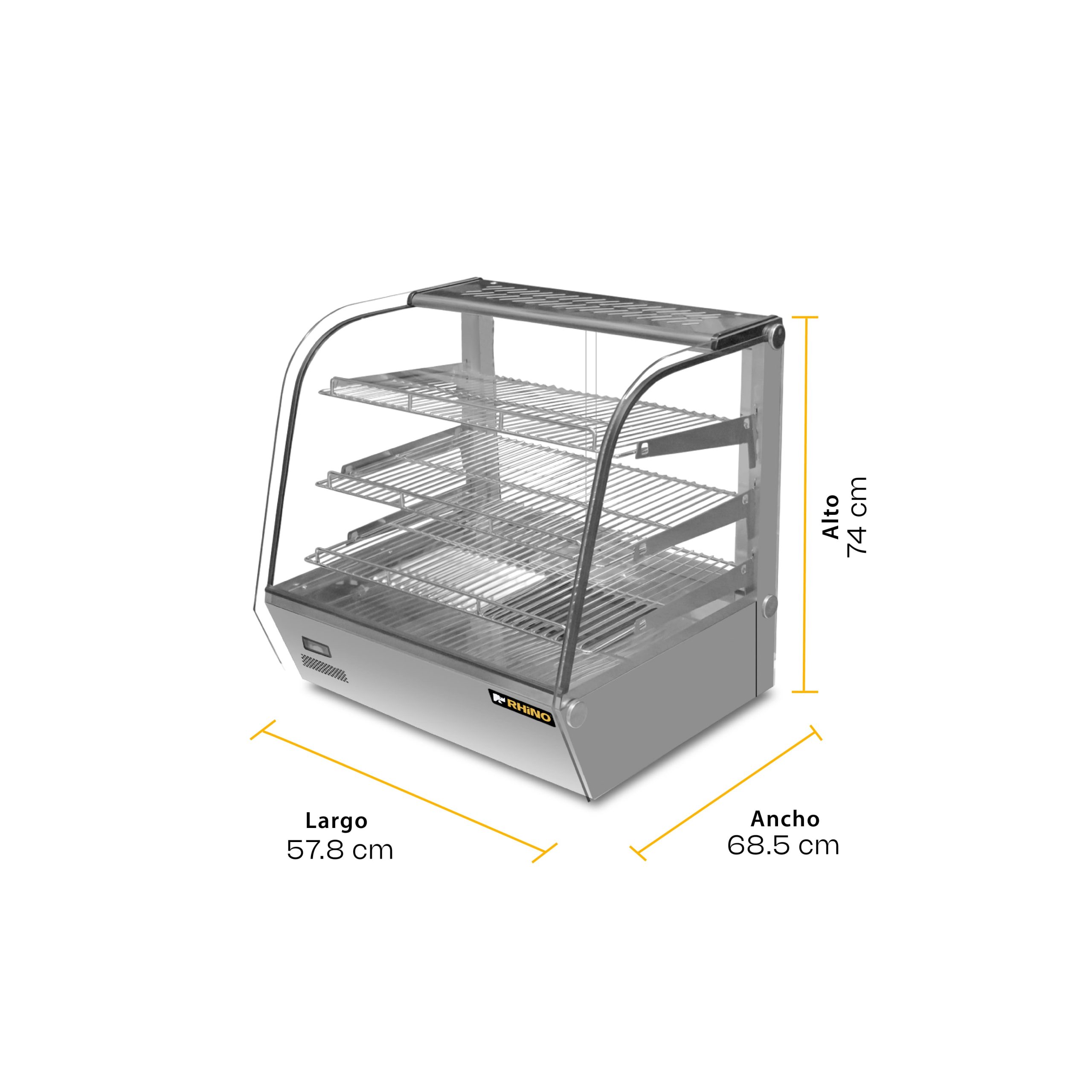 Vitrina Caliente sobre Mostrador 120 L
