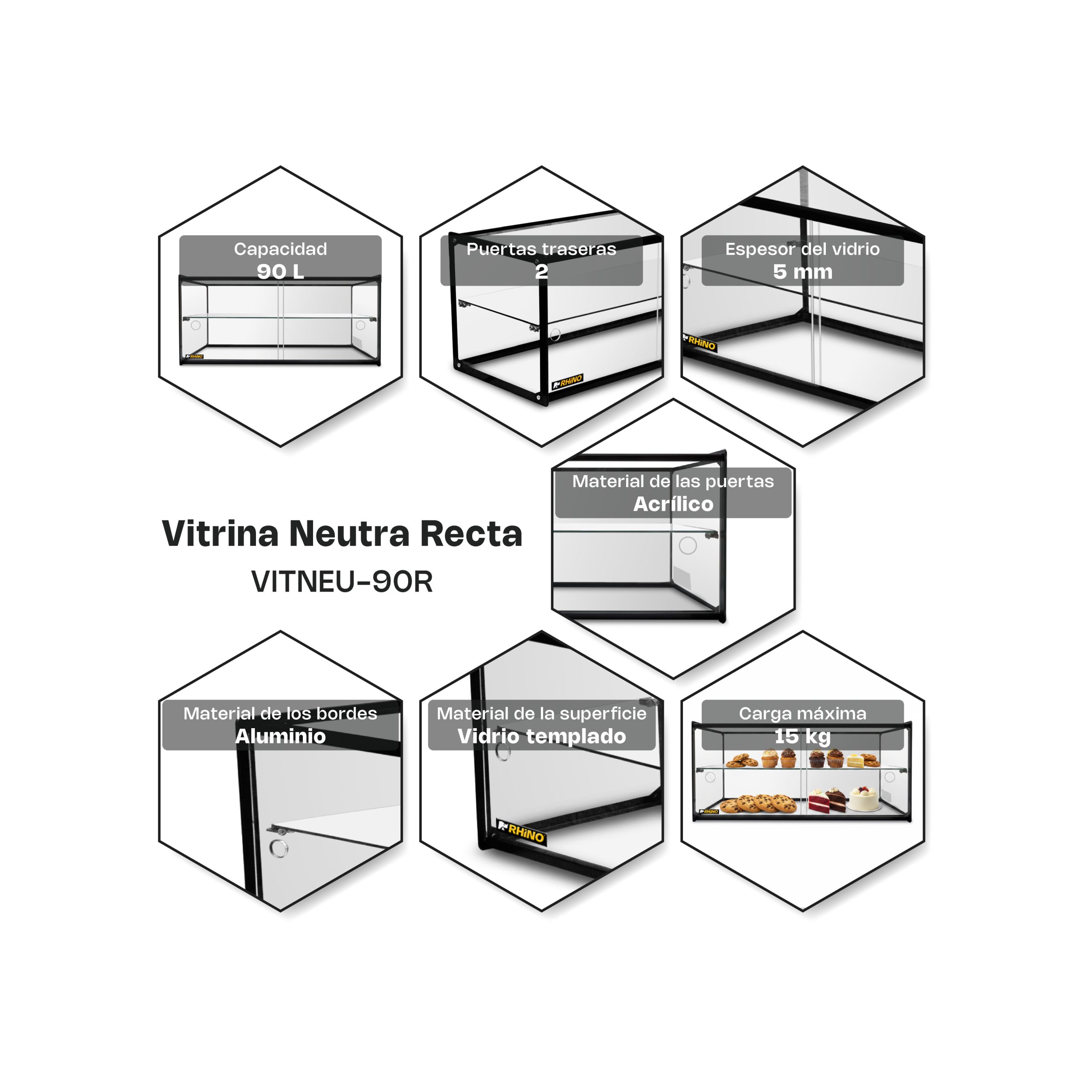 Vitrina Neutra Recta