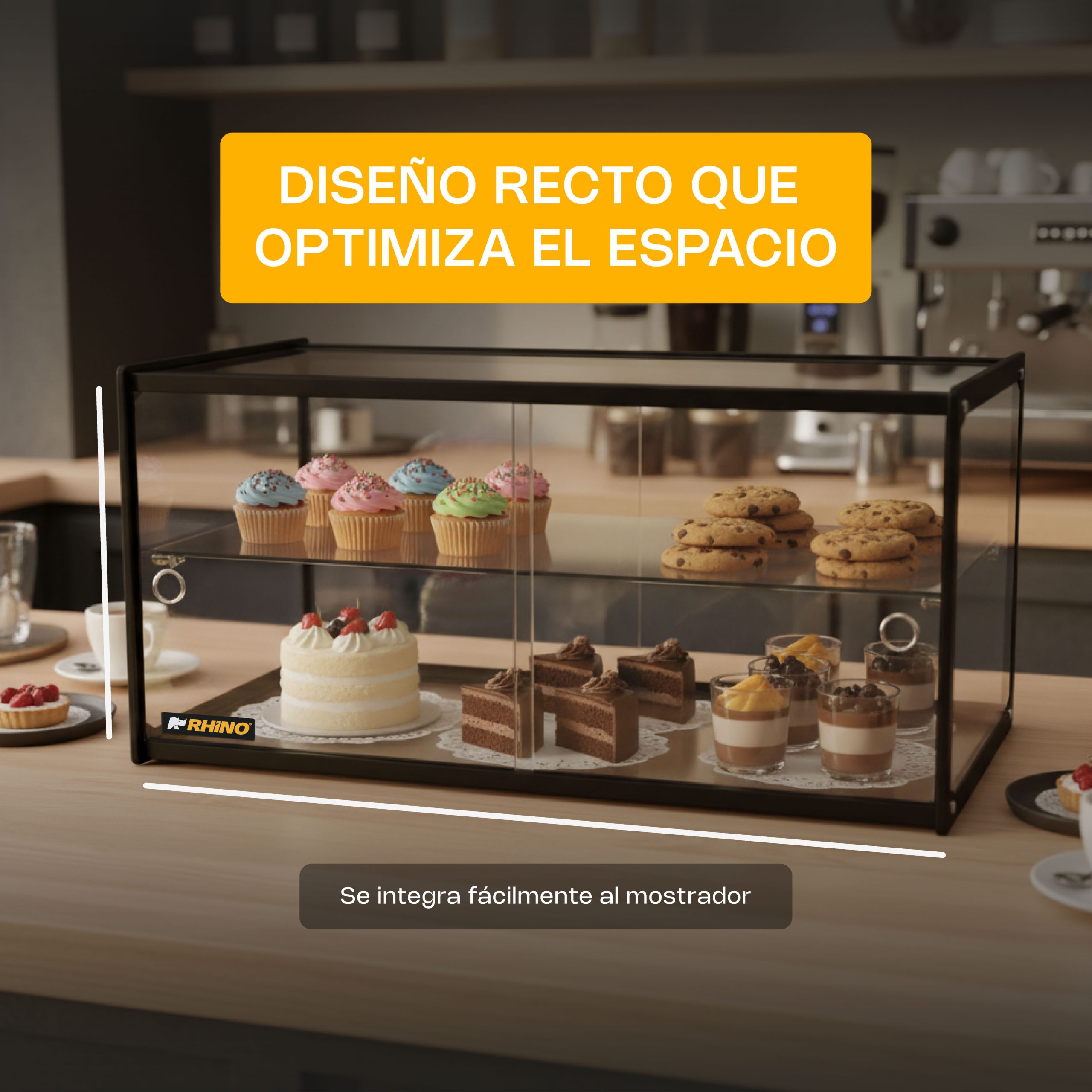 Vitrina Neutra Recta