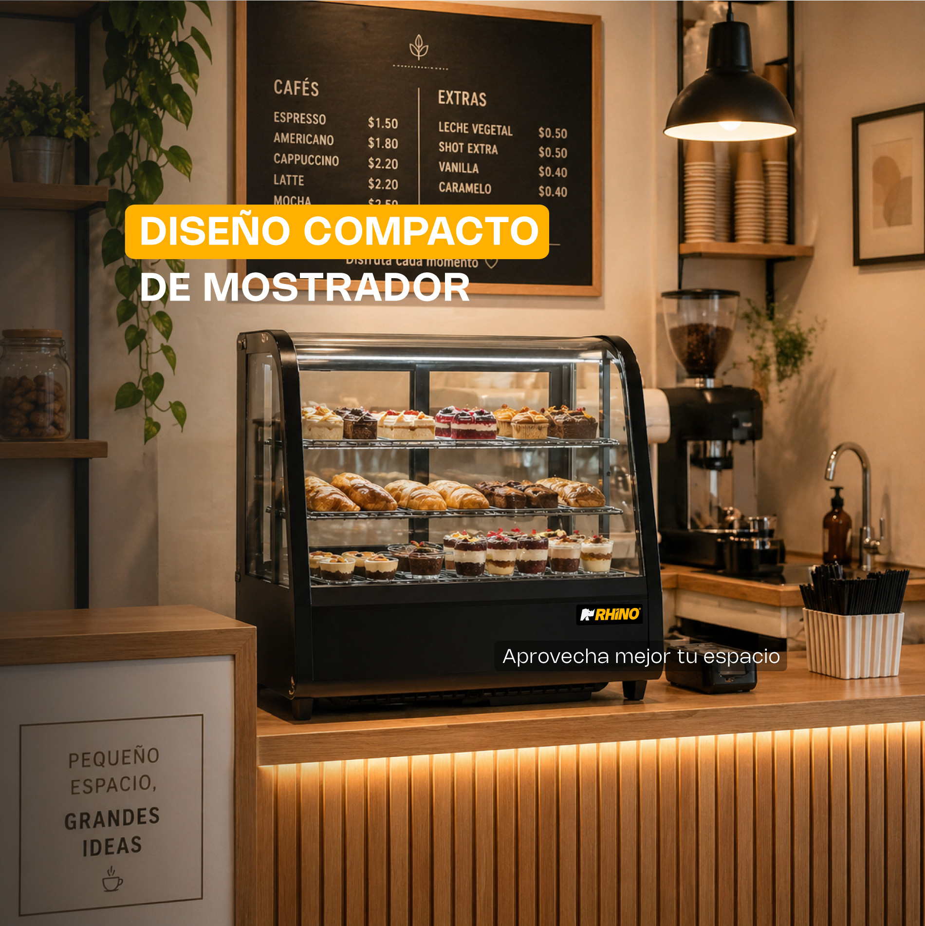 Vitrina Refrigerada de Mostrador 76 L