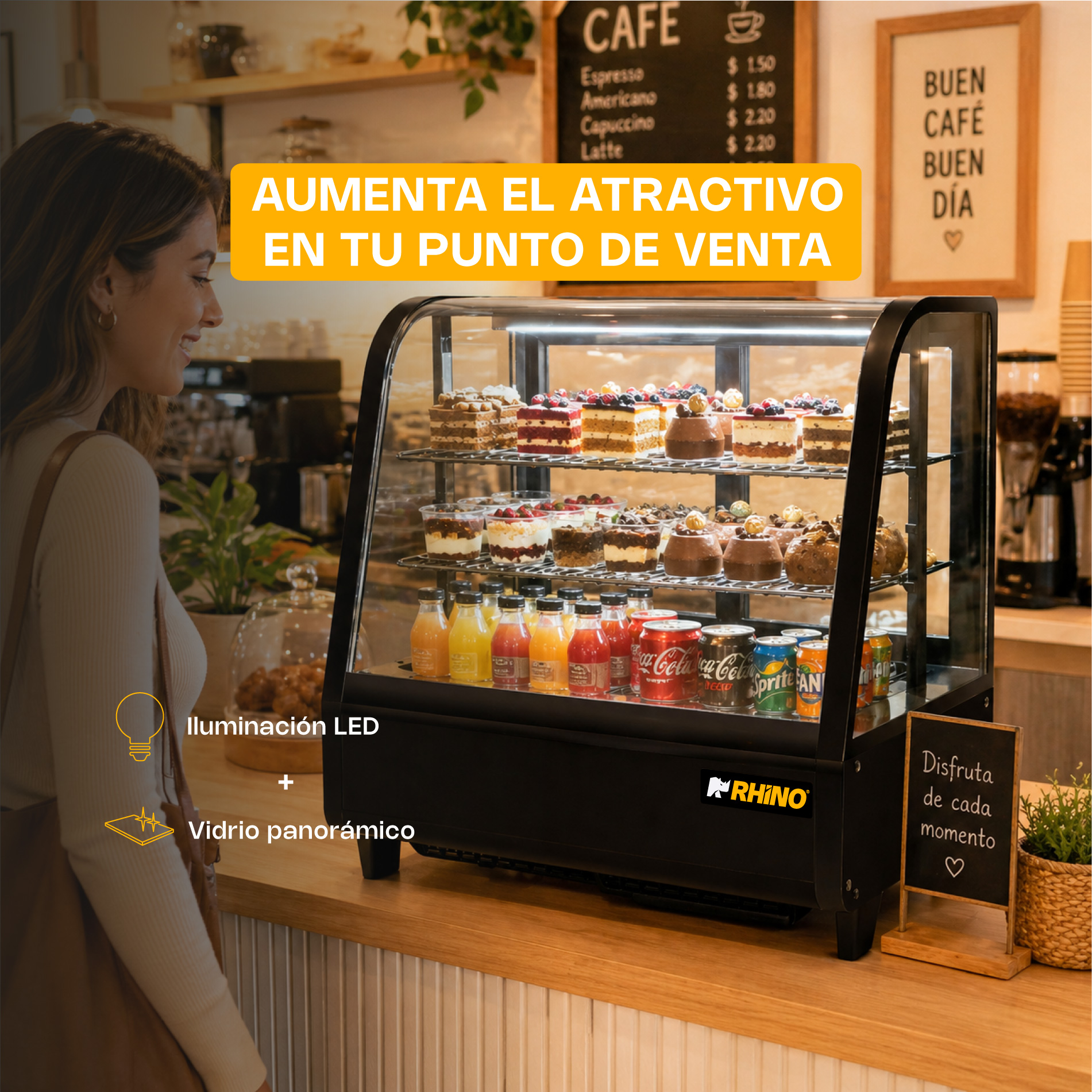 Vitrina Refrigerada de Mostrador 76 L