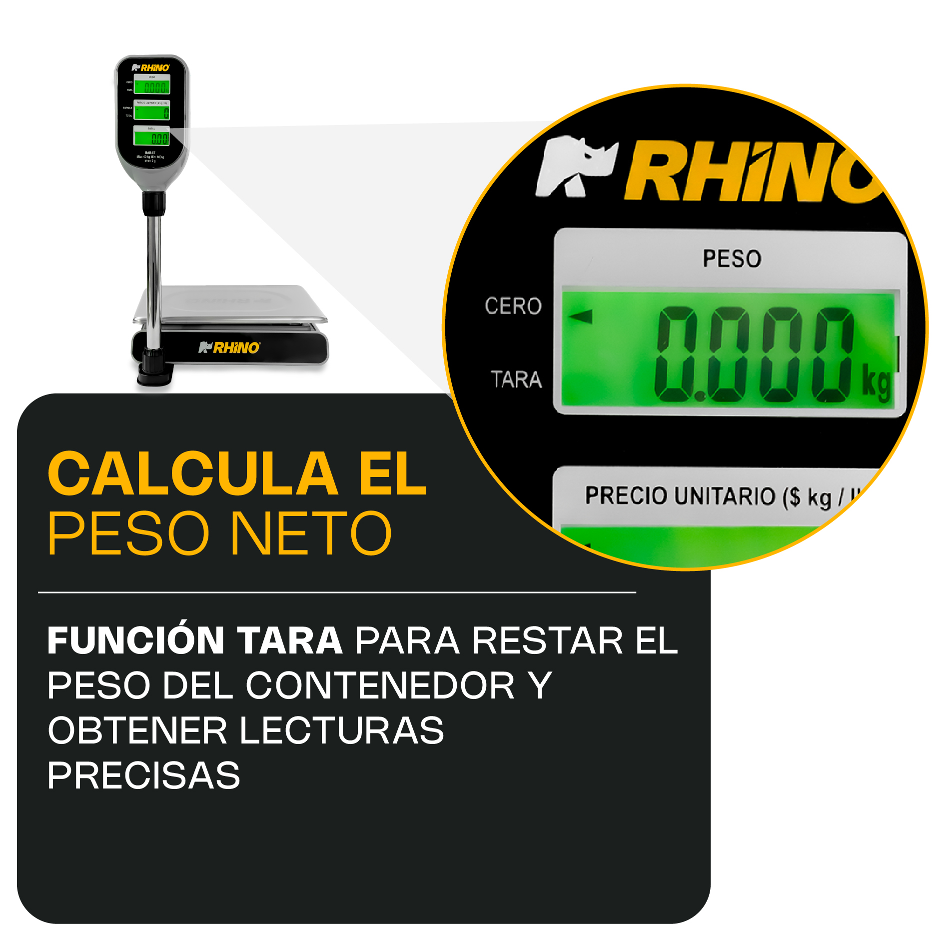 Báscula Electrónica Multifunciones con Torreta 40 kg